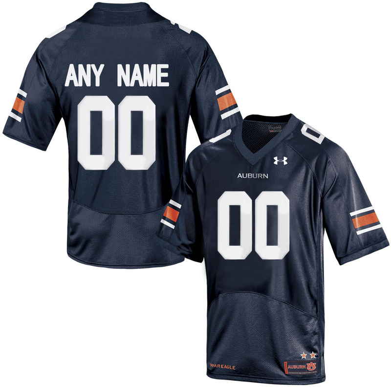 Men Under Armour Customized Auburn Tigers College Football Jersey  Navy Blue 2->customized ncaa jersey->Custom Jersey